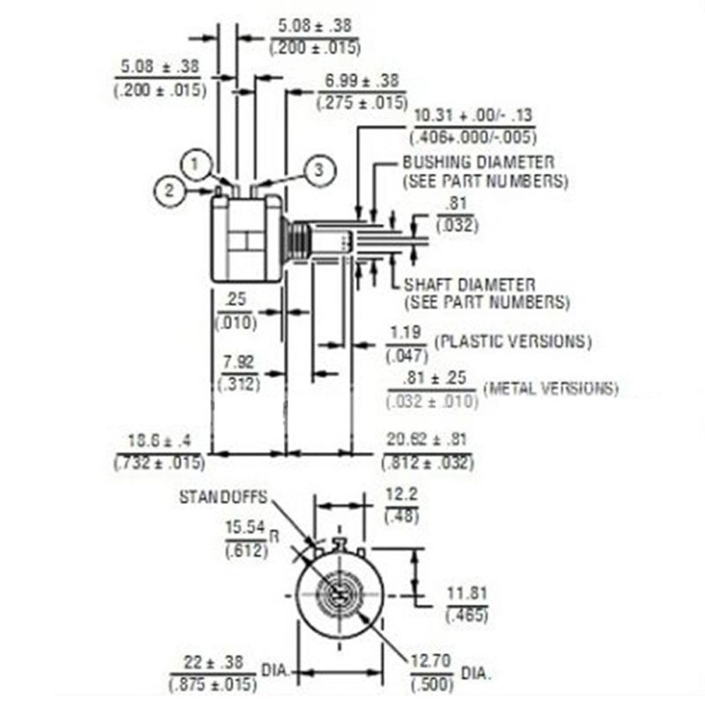 Electronic Components Passive Components Potentiometer multi-turn potentiometer
