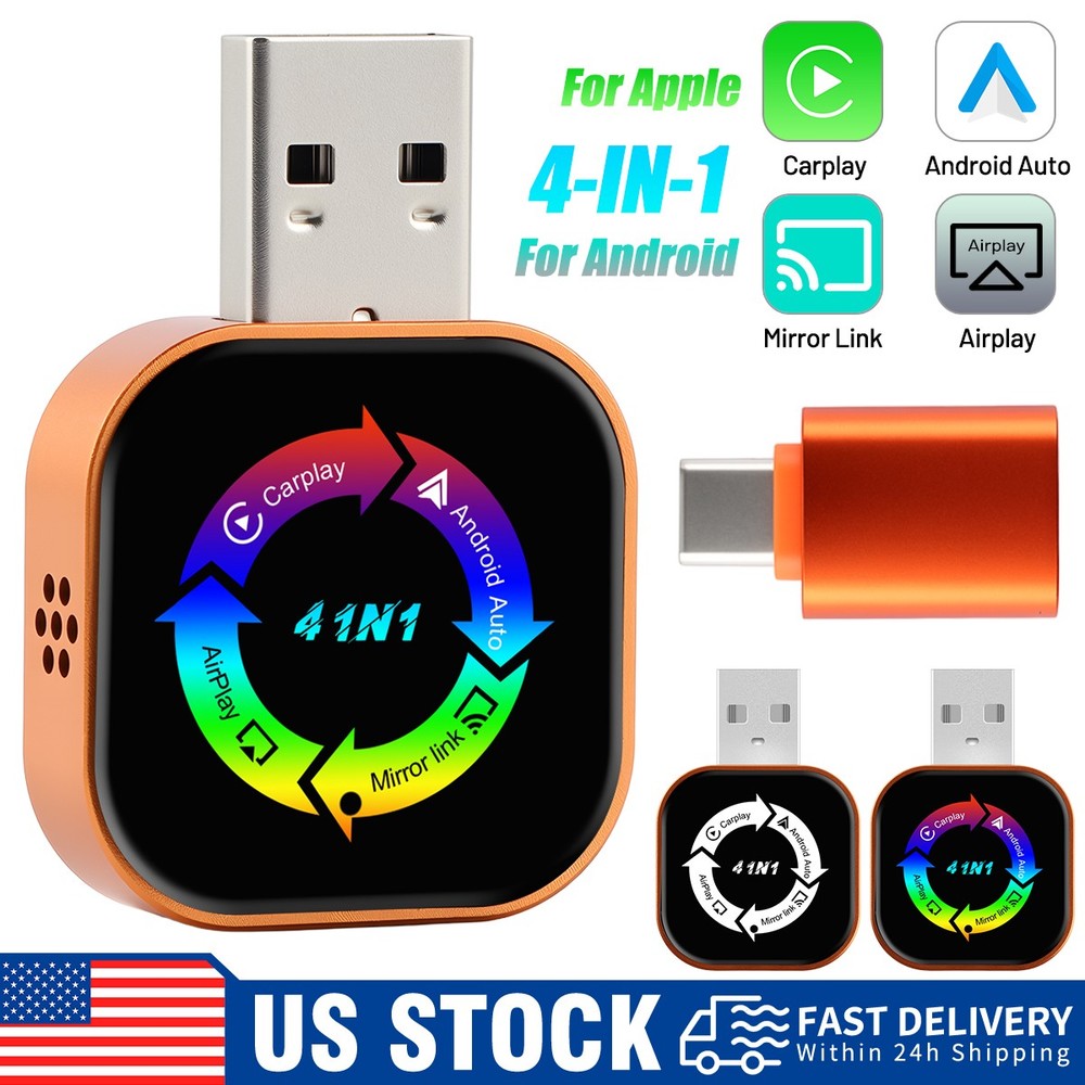 Wireless Carplay Adapter BT/Wi-Fi for Apple Airplay Box Android Auto Mirror Link