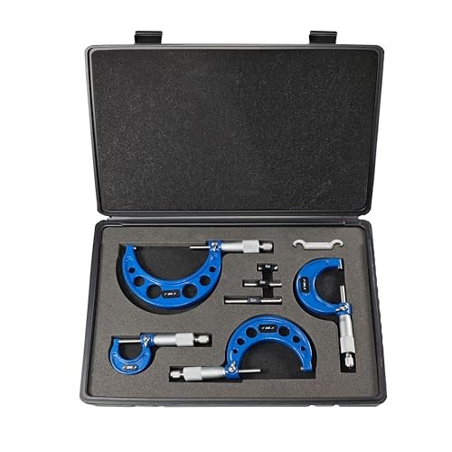 Precision Outside Micrometer Set - 4 PCS (0-1", 1-2", 2-3", 3-4") - 0-4"