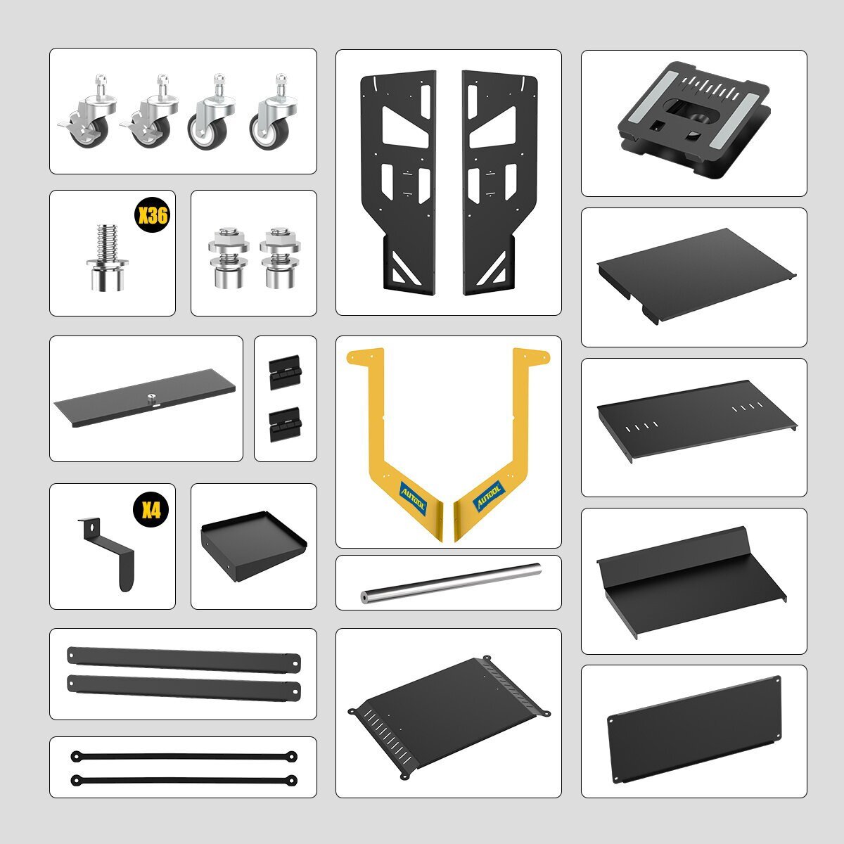 Automotive Service Tool Cart Car Repair Diagnostic Cart Safety locks Rotary lift