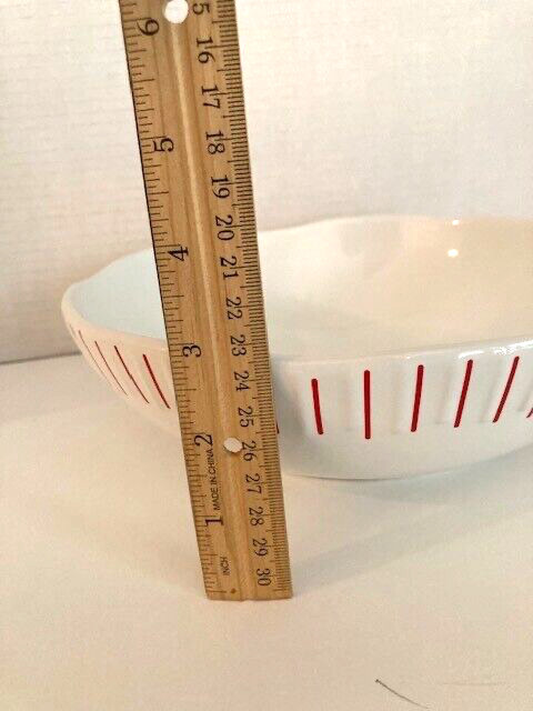 Avon Red Woods Ceramic Bowl 9 3/4"