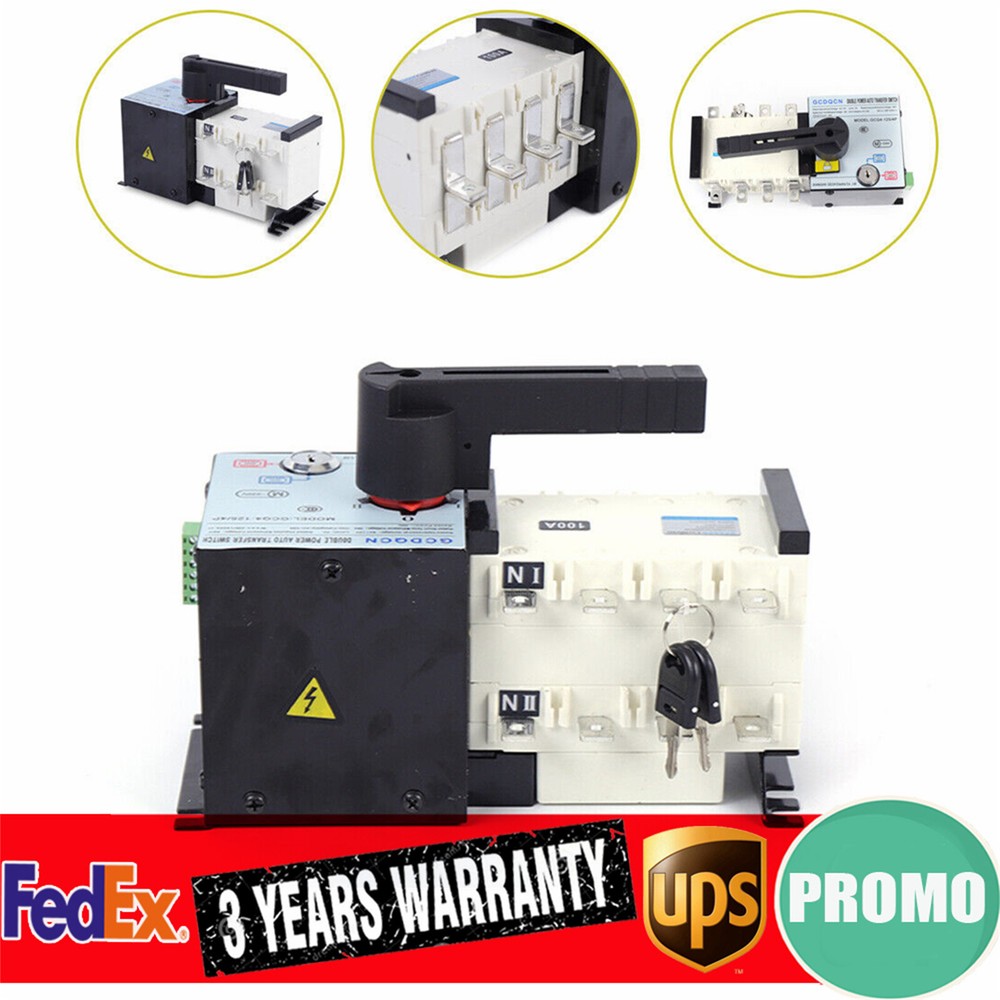 100 Amp Automatic Transfer Switch for Generator Power Changeover