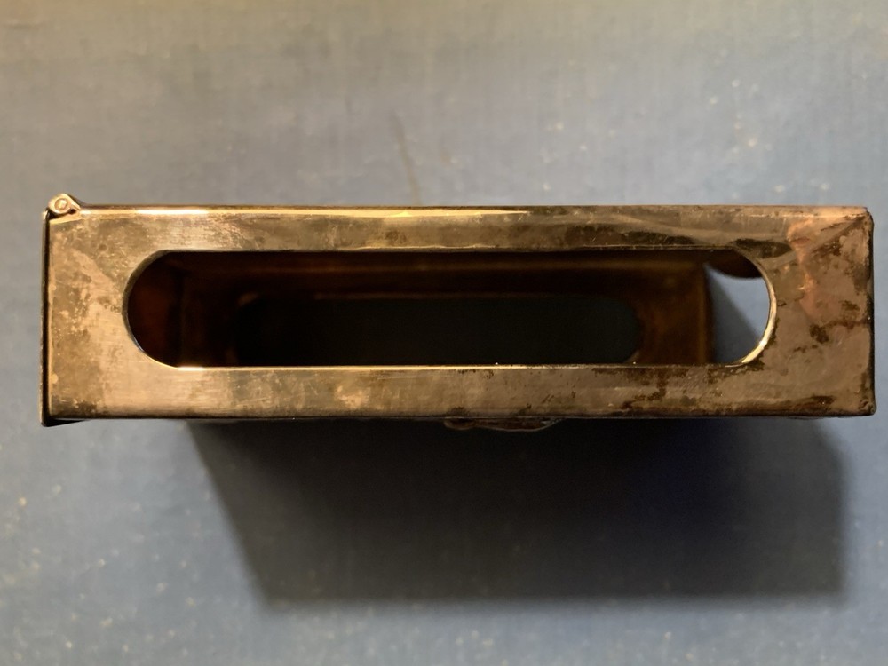 Vintage Silverplate Cigarette Case Hans Jensen Fish Mark Denmark