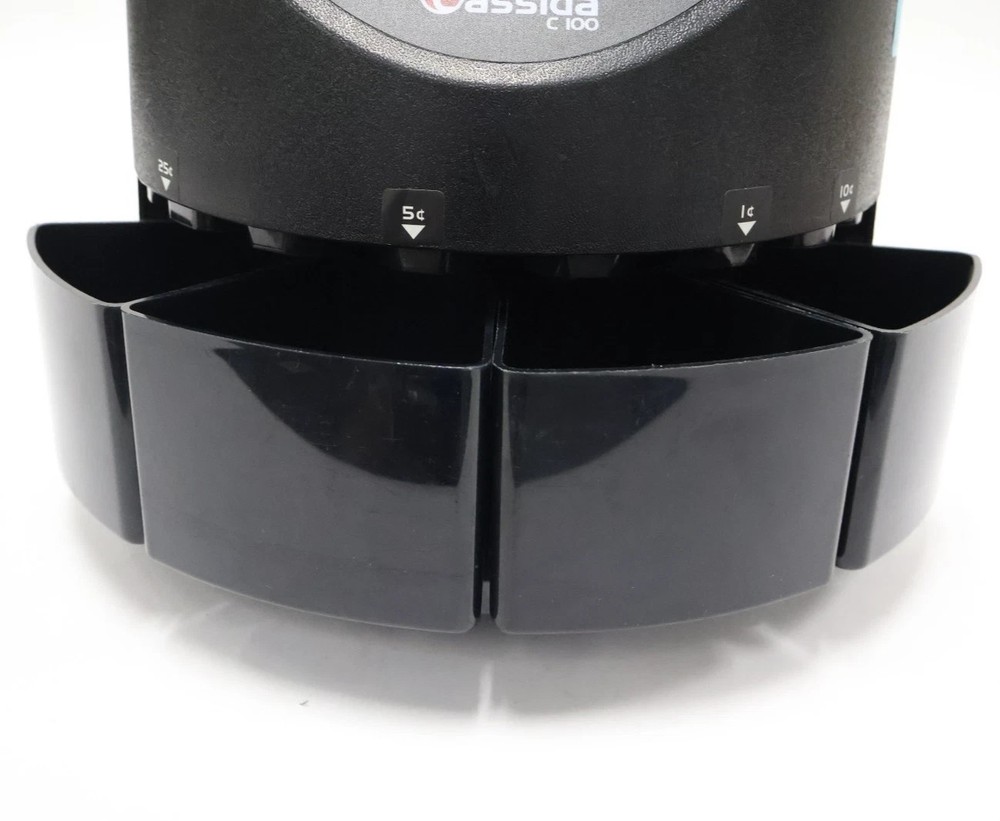 Cassida C100 Digital Coin Counter Sorter Machine 110V Black READ! E3 & E9 ERROR