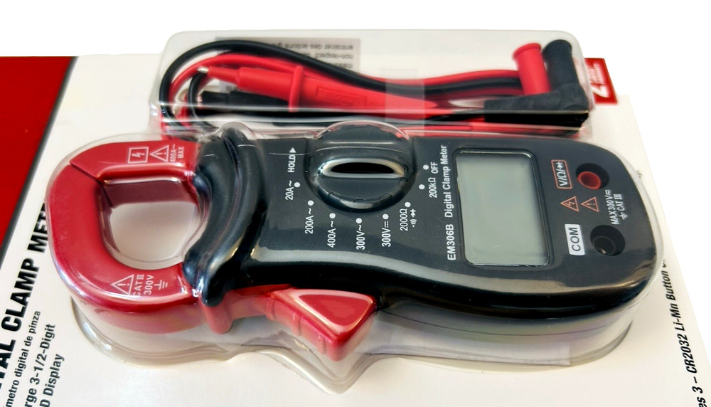 Hyper Tough Digital Clamp Meter Electrical Wire Current Tester with LCD Screen
