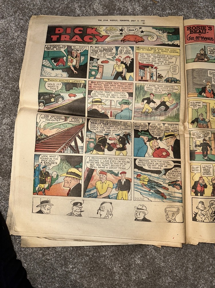 1943 star weekly comic section