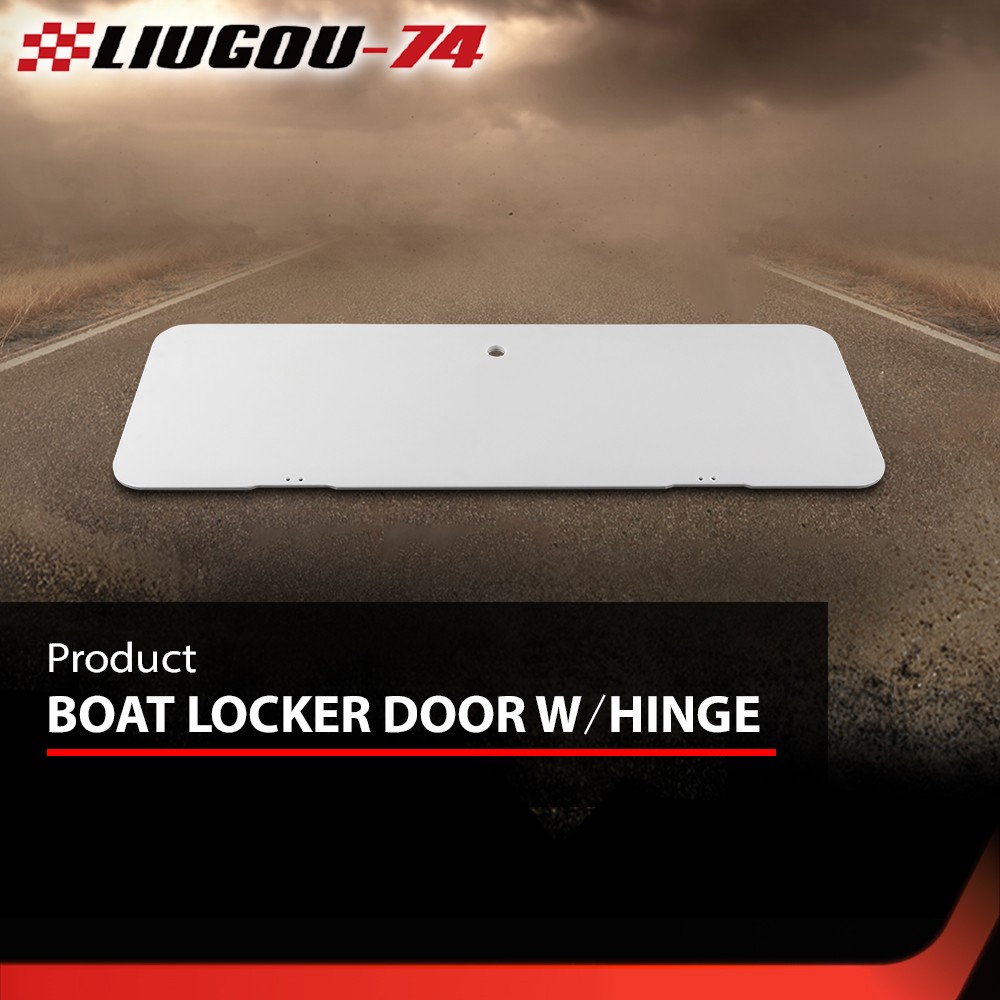 Boat White PE Ski Locker Door Cover Lid With Hinge Kits Fit For LARSON GLASTRON