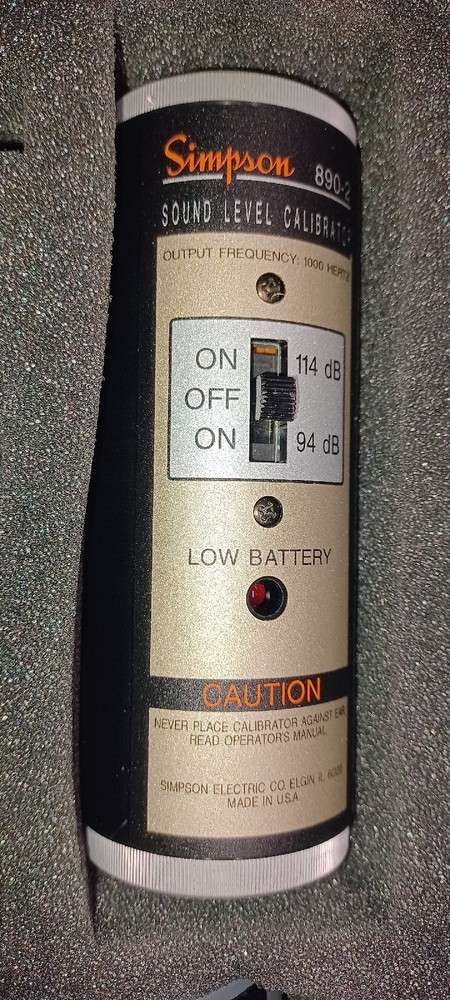 Simpson Sound Measuring System Sound Level Meter 884-2