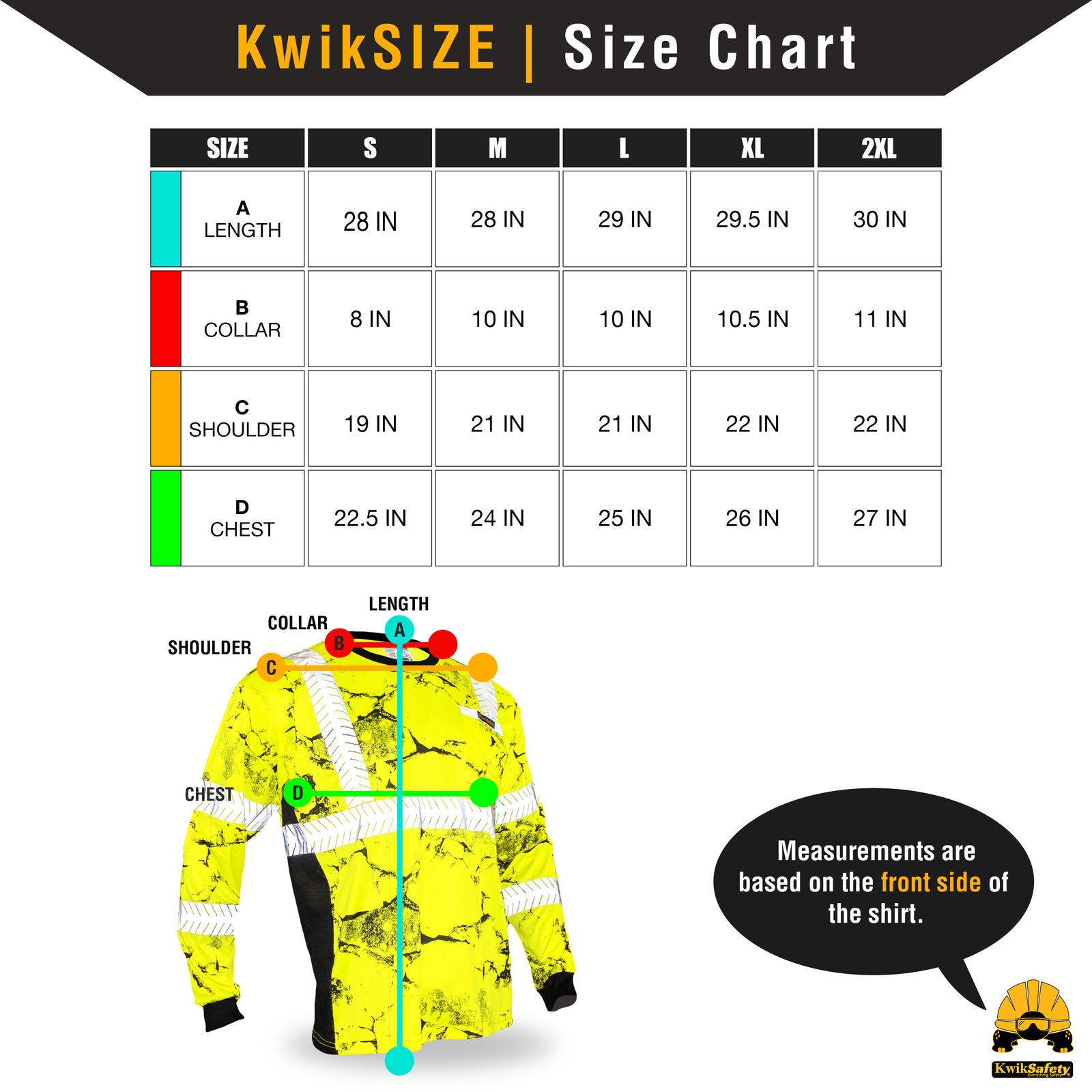 KwikSafety UNCLE WILLY'S WALL Class 3 Hi Vis Safety Shirt Long Sleeve ANSI OSHA