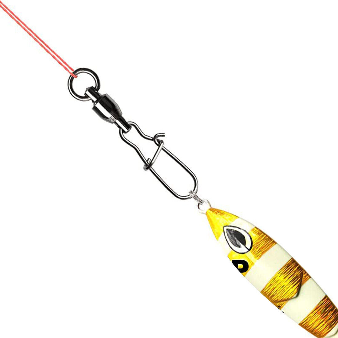 20~100Pcs Ball Bearing Snap Swivels with Crane Duo Lock Snap Tackle 22LB~276LB