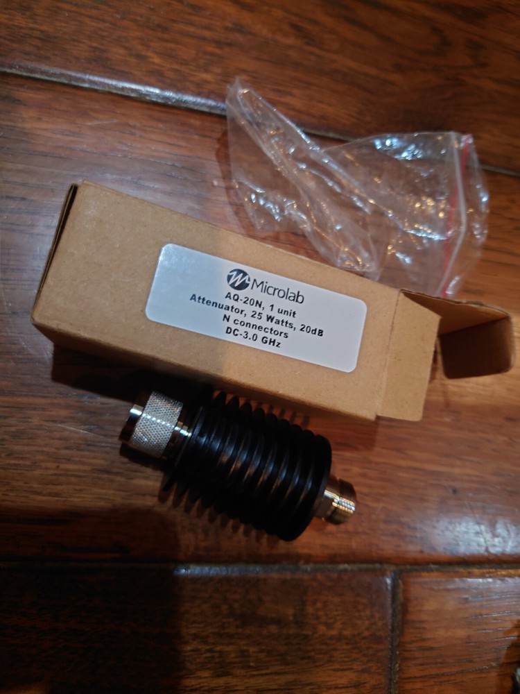 Microlab/FXR Fixed Attenuator 20dB 25W DC-3 GHz (AQ-20N)