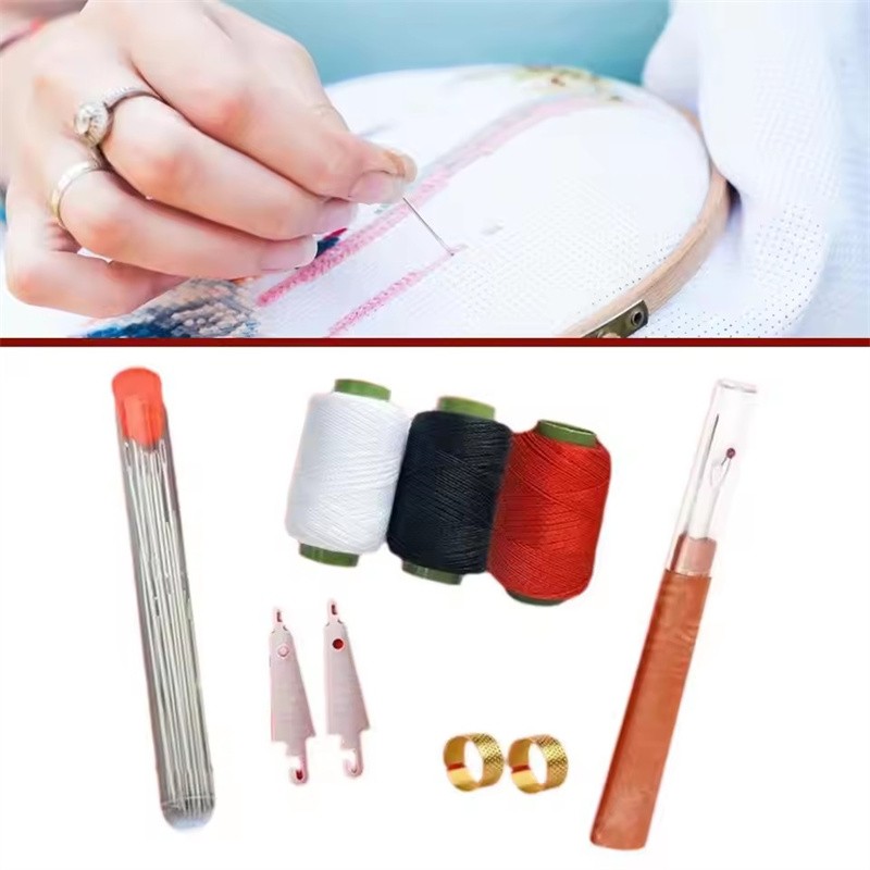 Sewing Tool Set,Needles Thread Hand Repair Tool,Portable Sewing Kit 34pcs