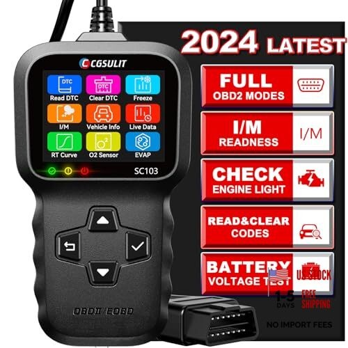 OBD2 Scanner, SC103 Car Code Reader, Diagnose Engine Light Smog Check