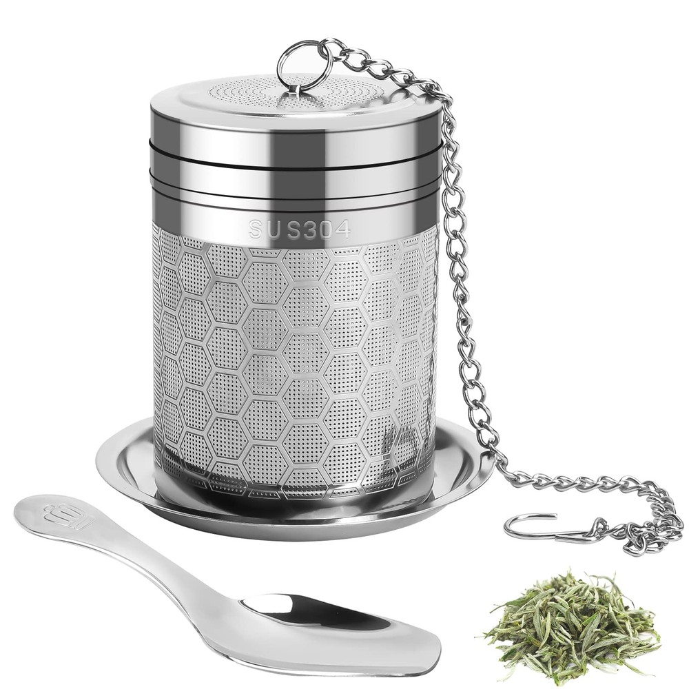 Numola Large Tea Infusers for Loose Tea, Extra Fine Mesh Large, Silver