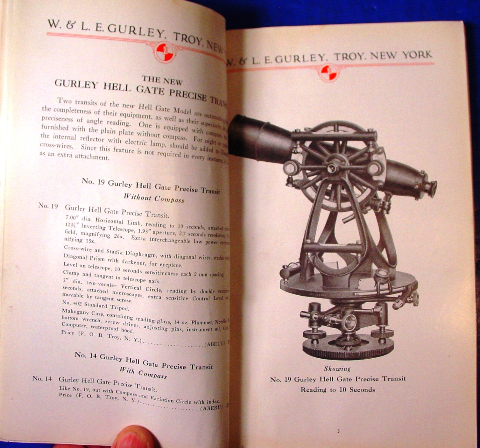 1928 Gurley Engineering Surveying & Drafting Insts. Catalog/Bulletin
