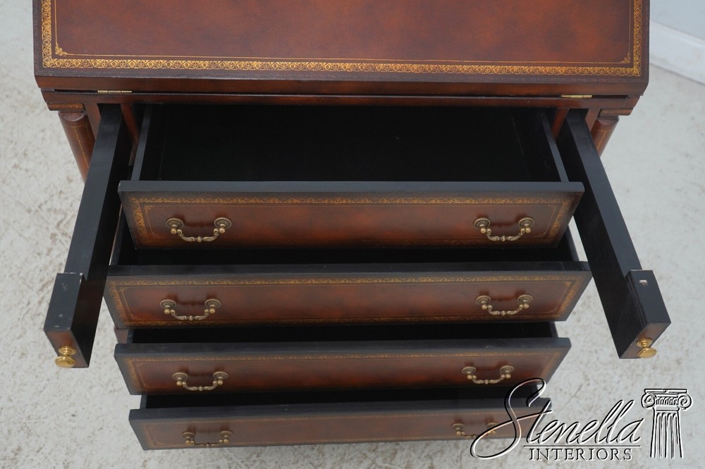 F64295EC: MAITLAND SMITH Tooled Leather Slant Front Desk