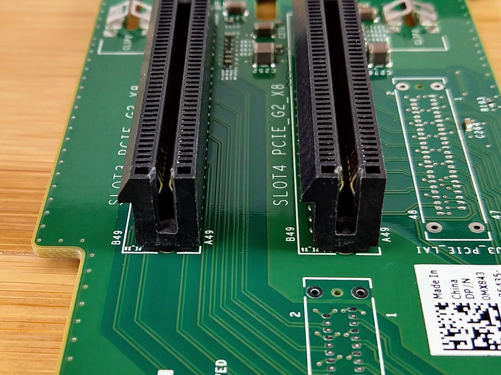 Dell PowerEdge R710 PCI-E PCIe 2x8 Riser MX843 MODIFIED WITH OPEN SLOTS for GPU