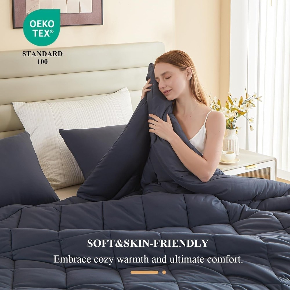 128x120 Oversized King Comforter, Extra Large King Size Comforter Oversized- Gre