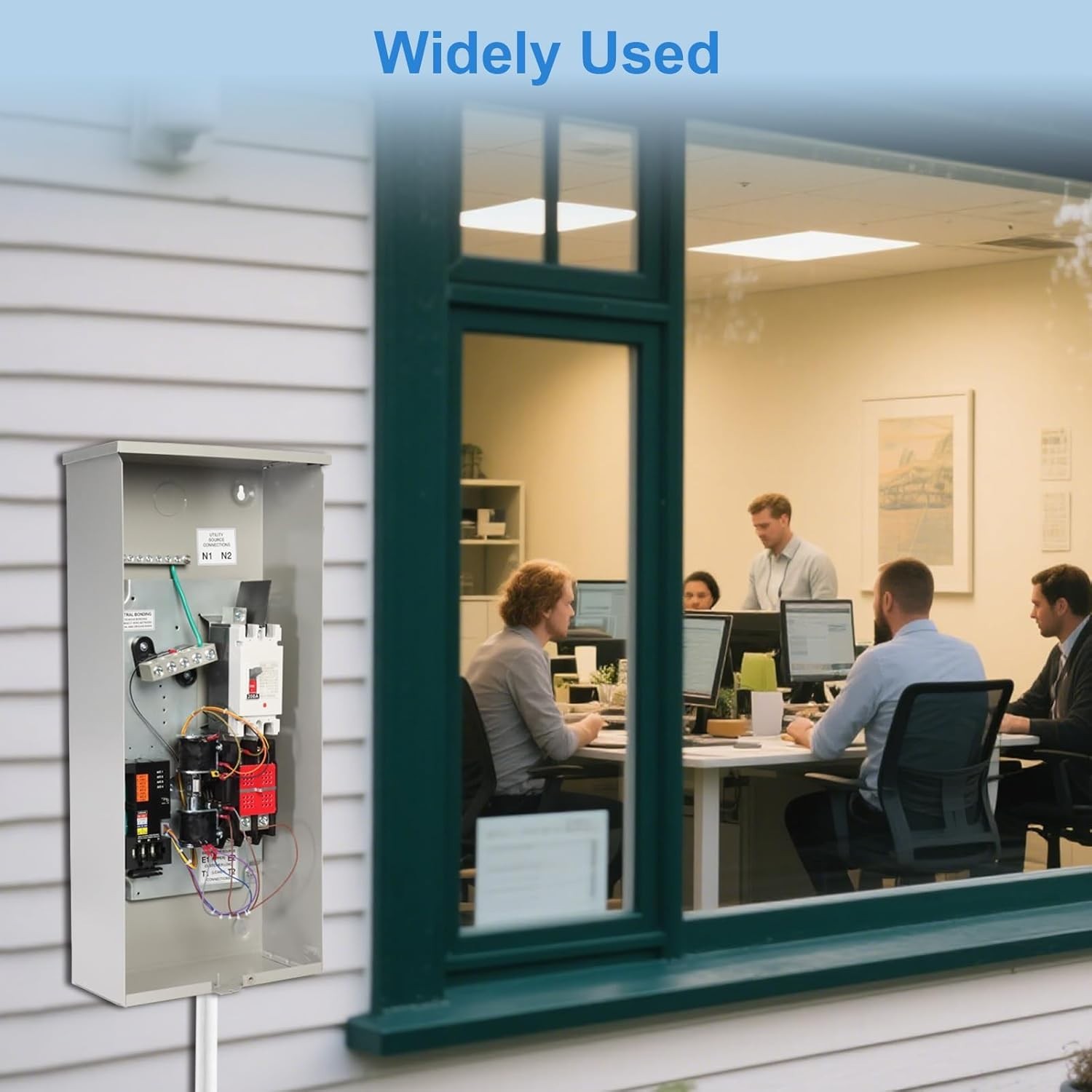 0L2911 200A Automatic Transfer Switch with Handle Compatible with Generac 200 Am