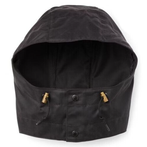 Filson Tin Cloth Hood 20232843 Cinder Grey Black Waxed Removeable Replacement
