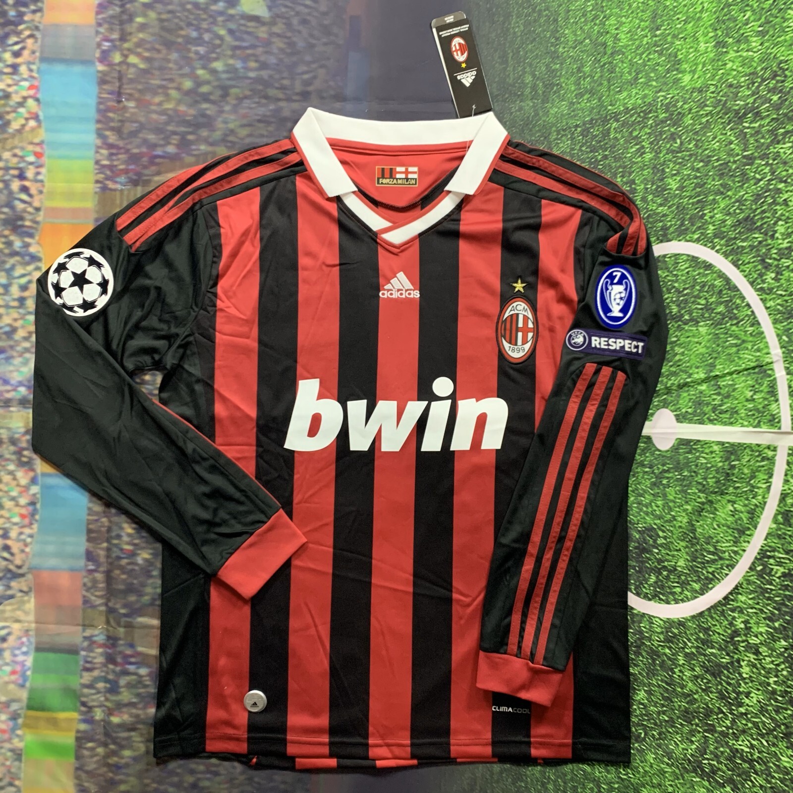 Pirlo AC Milan 2009/2010 Long Sleeve Jersey - Retro Jersey - Mens Sizes