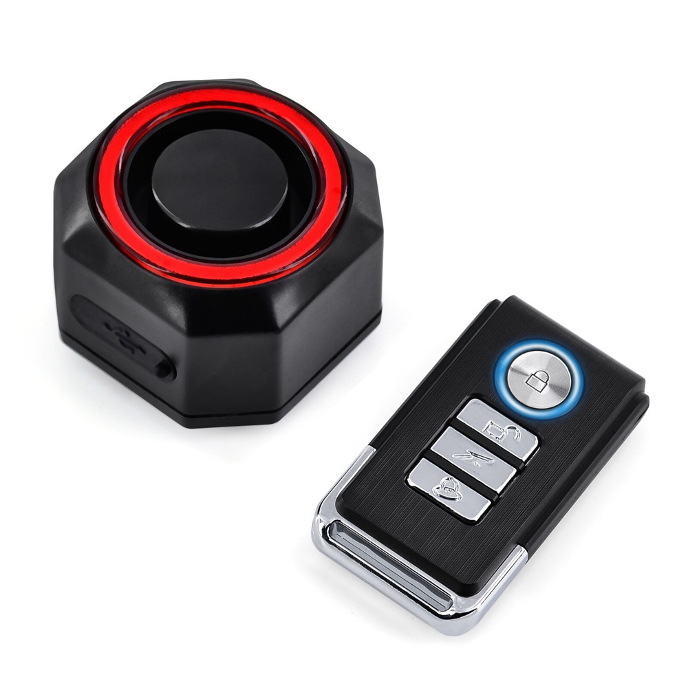 Black Horn Rear Light Alarm Sensitivity Adjustable Search Bike Ringing Function