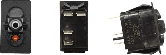 XTC Power Dash Switch Body Single Accessory Momentary Amber LEDs