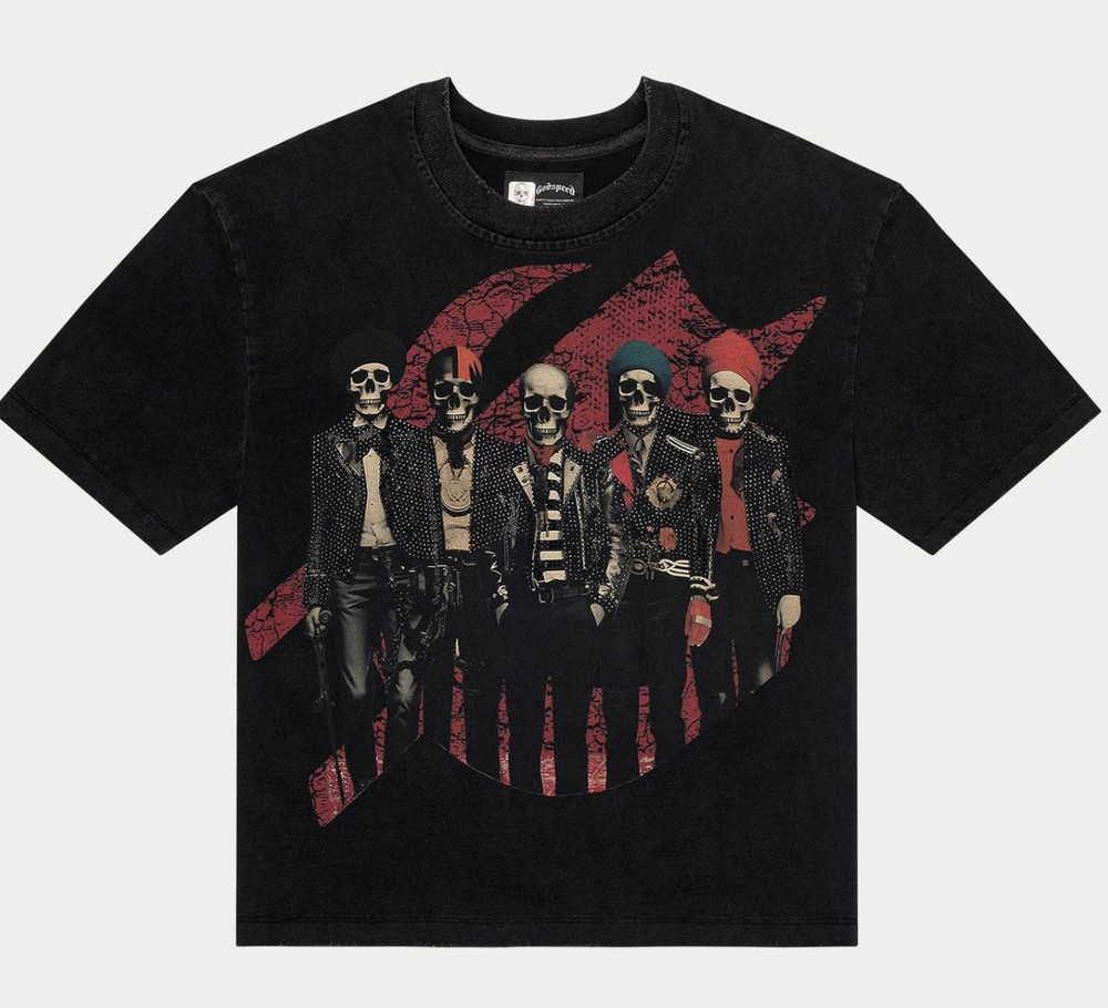 Godspeed Tee Black Guitar Heros Studed