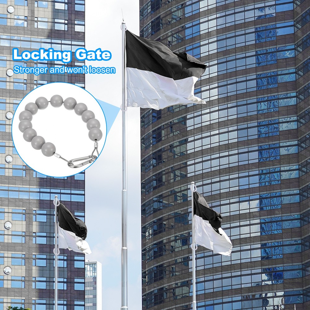 Flagpole Retainer Ring Flag Pole Accessories for Indoor Gray