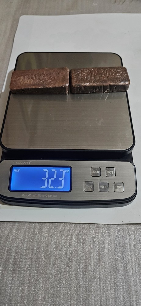 Pure copper ingot bars 2.024lbs