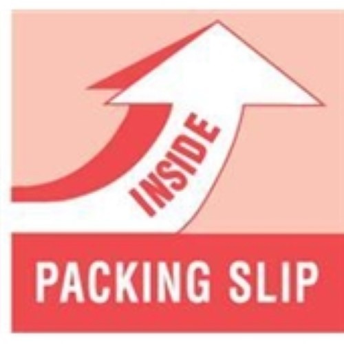 1000 - #DL1180  4x4"  "PACKING  SLIP INSIDE" Label