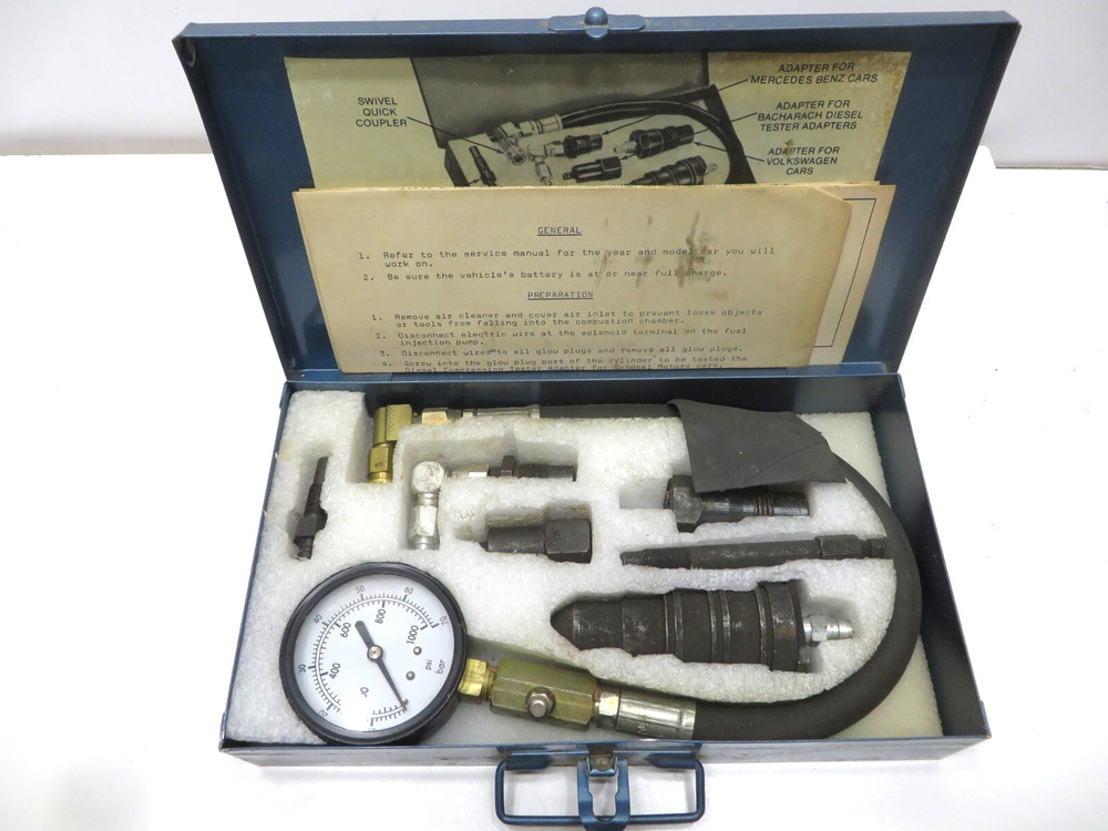 Diesel Compression Tester Set-Metal Case-Auto