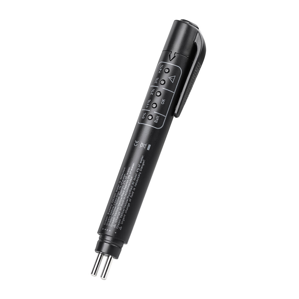 Brake Fluid Liquid Oil Tester Pen 5 LED Indicator Auto Testing Tool For DOT/DOT4
