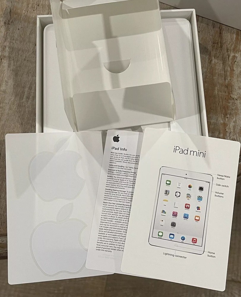 BOX ONLY Original iPad Mini Retail Box with Insert, White, Great Condition