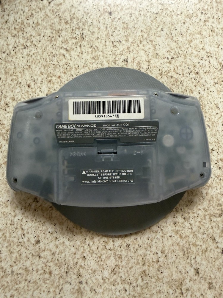 Nintendo Game Boy Advance Console System - Clear Glacier