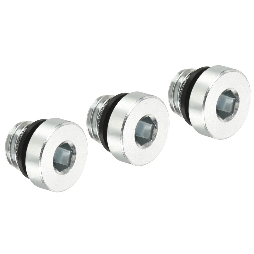M10*1.5 Hex Head Pipe Fitting Plug, 3 Pack Male Thread 45# Steel Plug