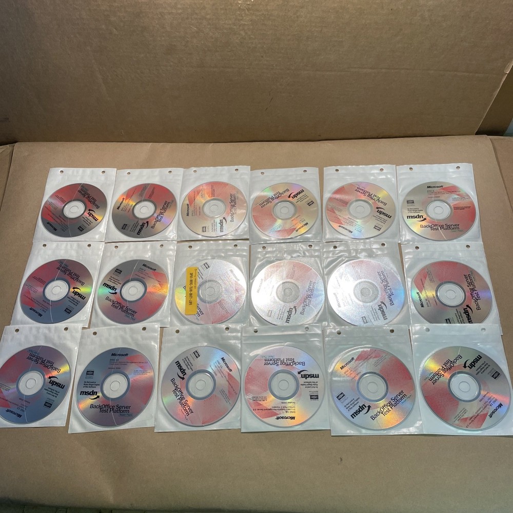 Microsoft MSDN Back Office Server Test Platform Discs 1-18 Jan. 2000 Asian Pack