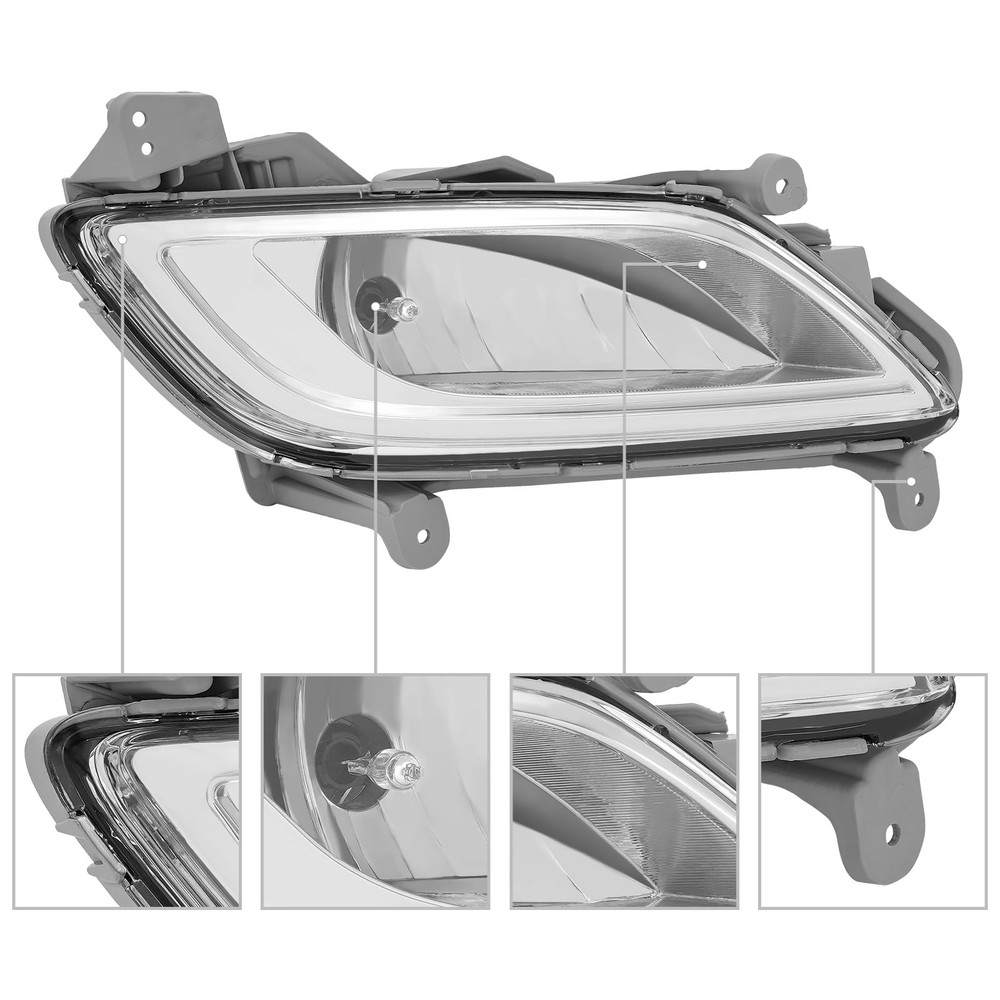 Fog Light For Hyundai Veloster 2012-2017 Halogen Light Source Right Side