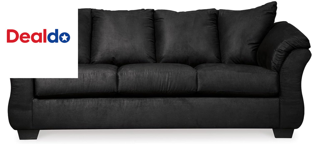 Darcy Classic Contemporary Sofa, Black