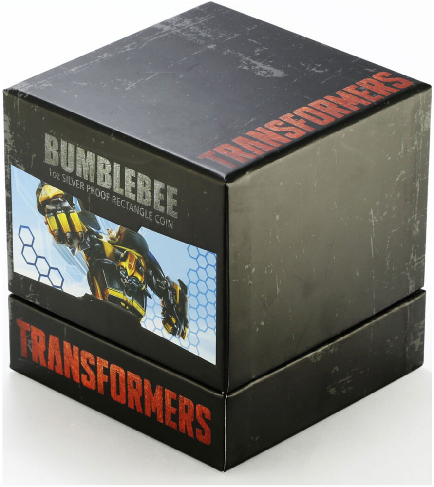 2014 Transformers Bumblebee hologram colored proof silver coin
