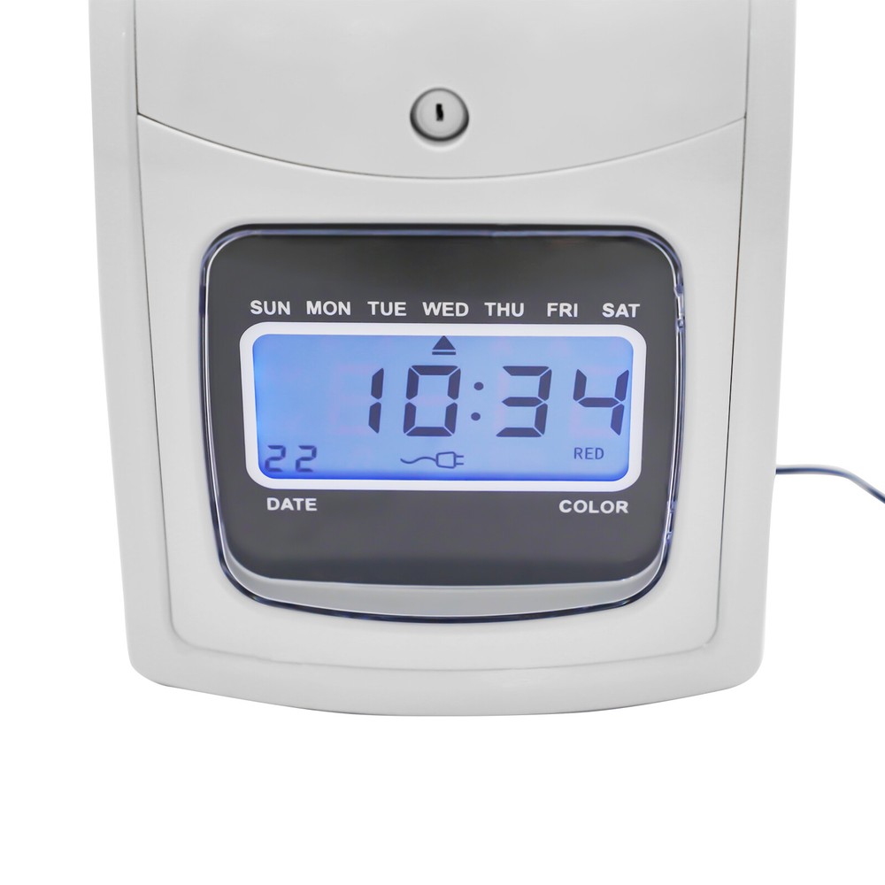 Pyramid Time Clock Punch Card Attendance Machine with LCD and Alerts