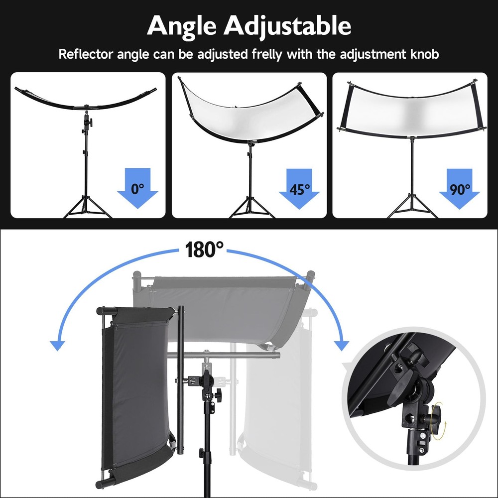 Clamshell Light Reflector/Diffuser with Carrying Case,70"X24" (4 Color in 1) ...