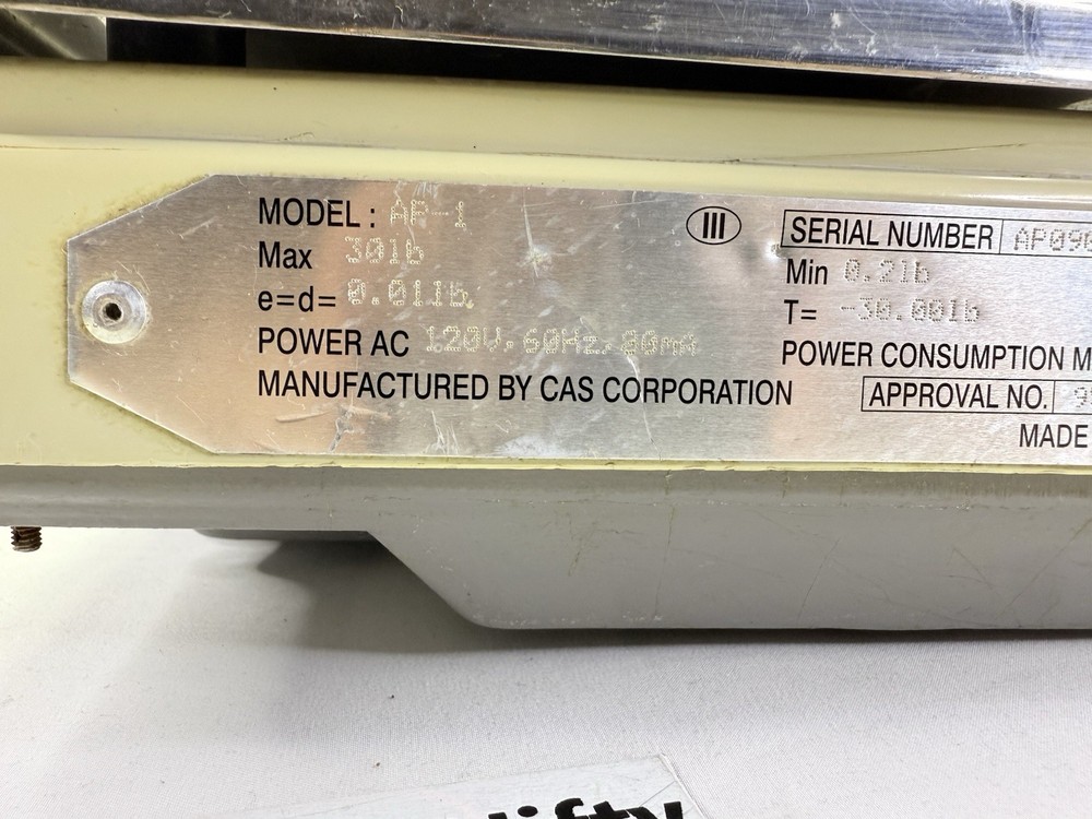 CAS Scale AP-1 30lb bench scale grams/ pounds Mostly Working. Read Description