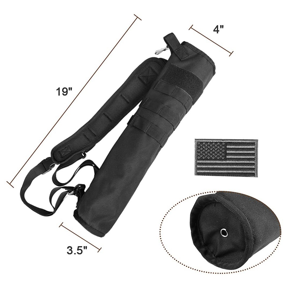 Archery Lightweight Back Arrow Quiver Foldable Compact Hip Arrows Bag with Mo...