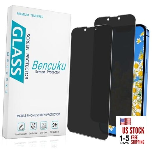 (2 Pack) Matte Privacy Screen Protector for iPhone 16e/14/13/13 Pro 6.1-Inch