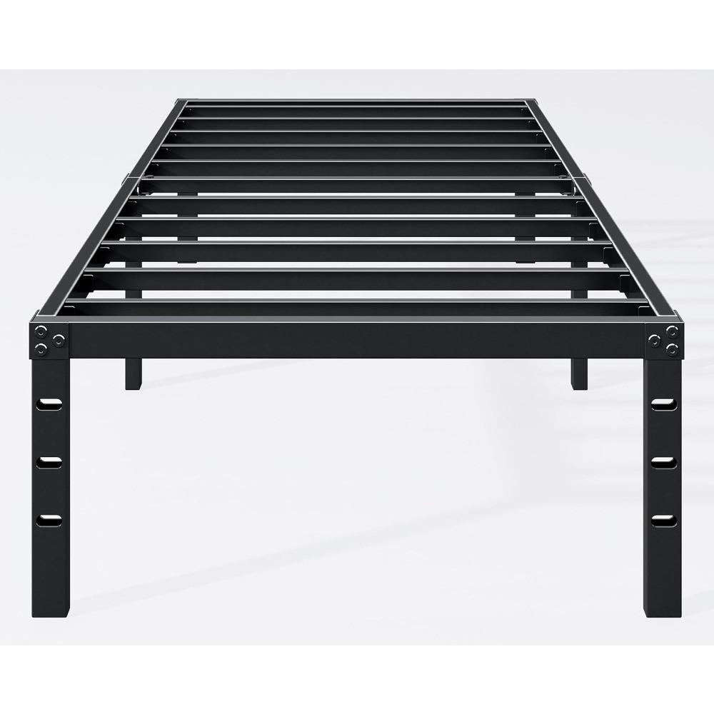 Twin Bed Frame 18 Inch Metal Platform No Box Spring Needed Heavy Duty Under Bed
