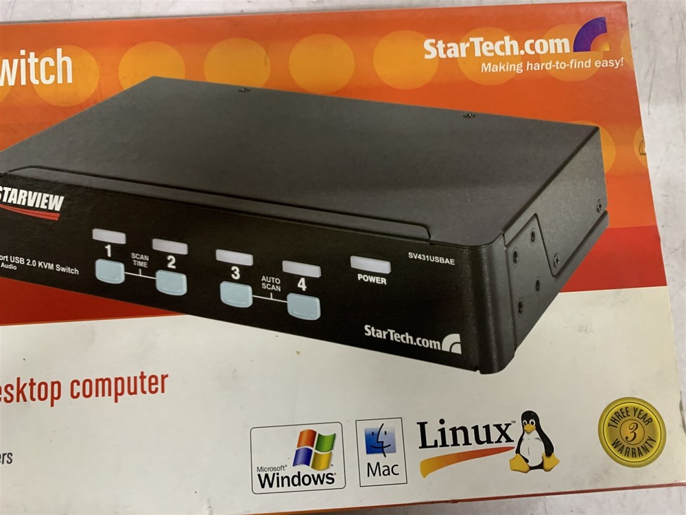 STAR VIEW 4 PORT USB KVM SWITCH WITH AUDIO