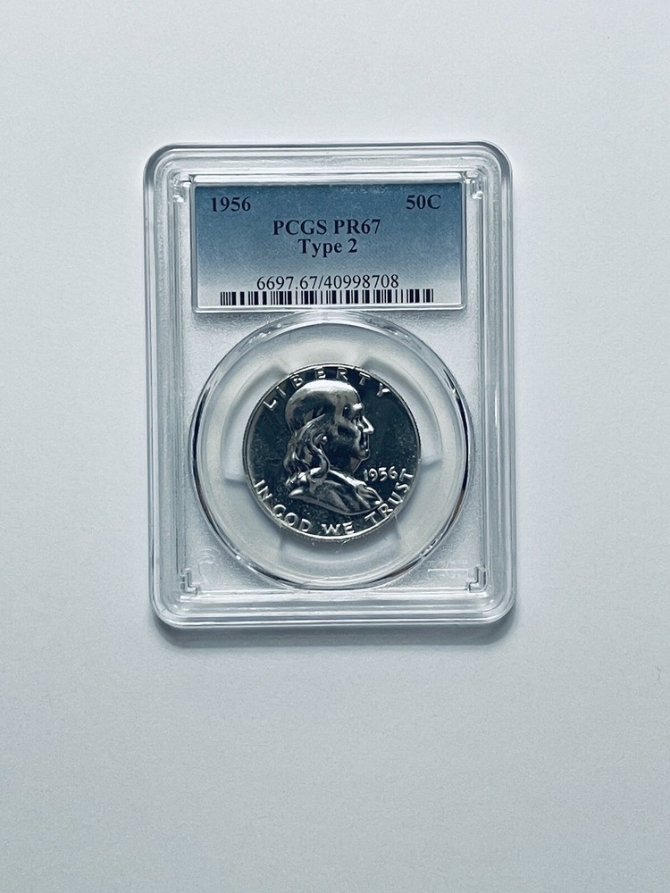 1956 Franklin Silver Half Dollar Type 2 PCGS PR67