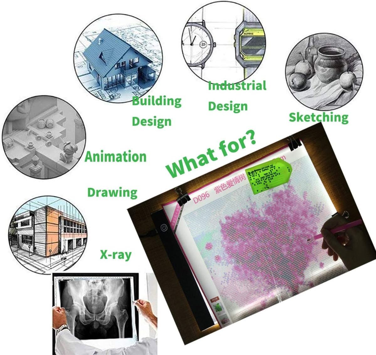 LED Tracing Light Box Ultra-Thin Portable Dimmable Art Sketching Drawing