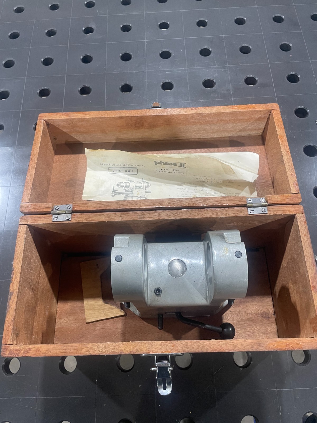 Phase II 235-001 End Mill Cutter Sharpener Sub Base Grinding Fixture Sharpening